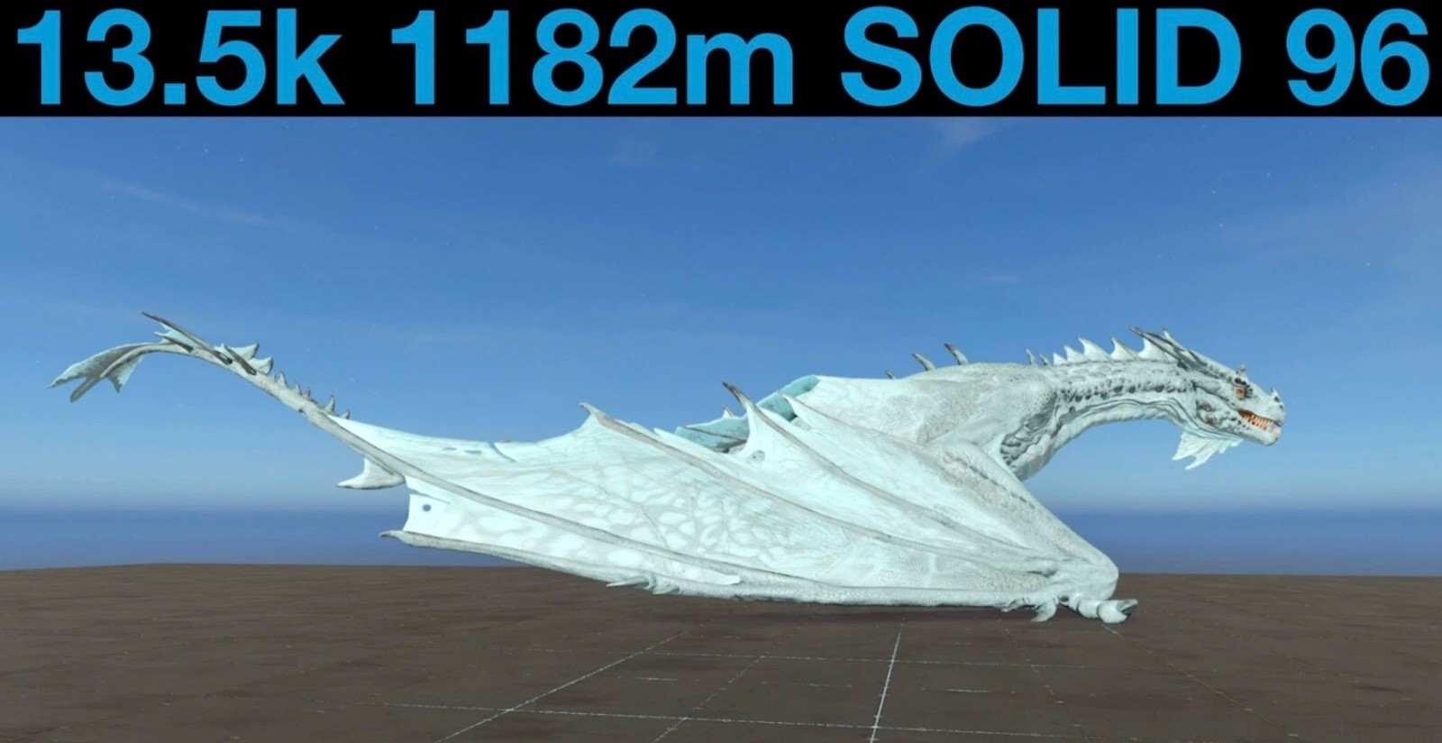 TOP STATS 13.5k 1182m Solid 96 Fire Wyvern Ark Survival Ascended PVE ASA