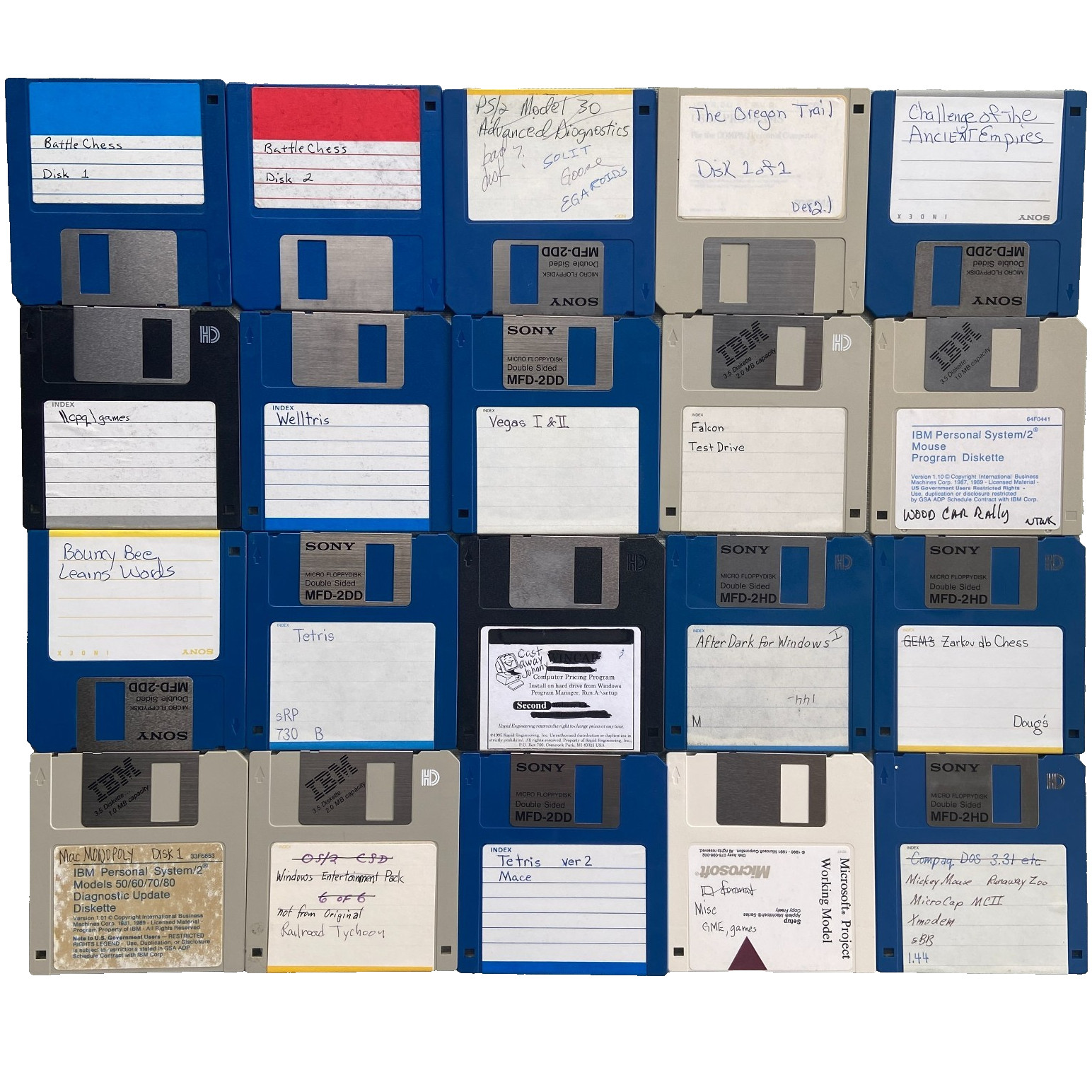 Floppy Lot20 Games Chess Oregon Trail Tetris Monopoly Railroad Tycoon Test Drive