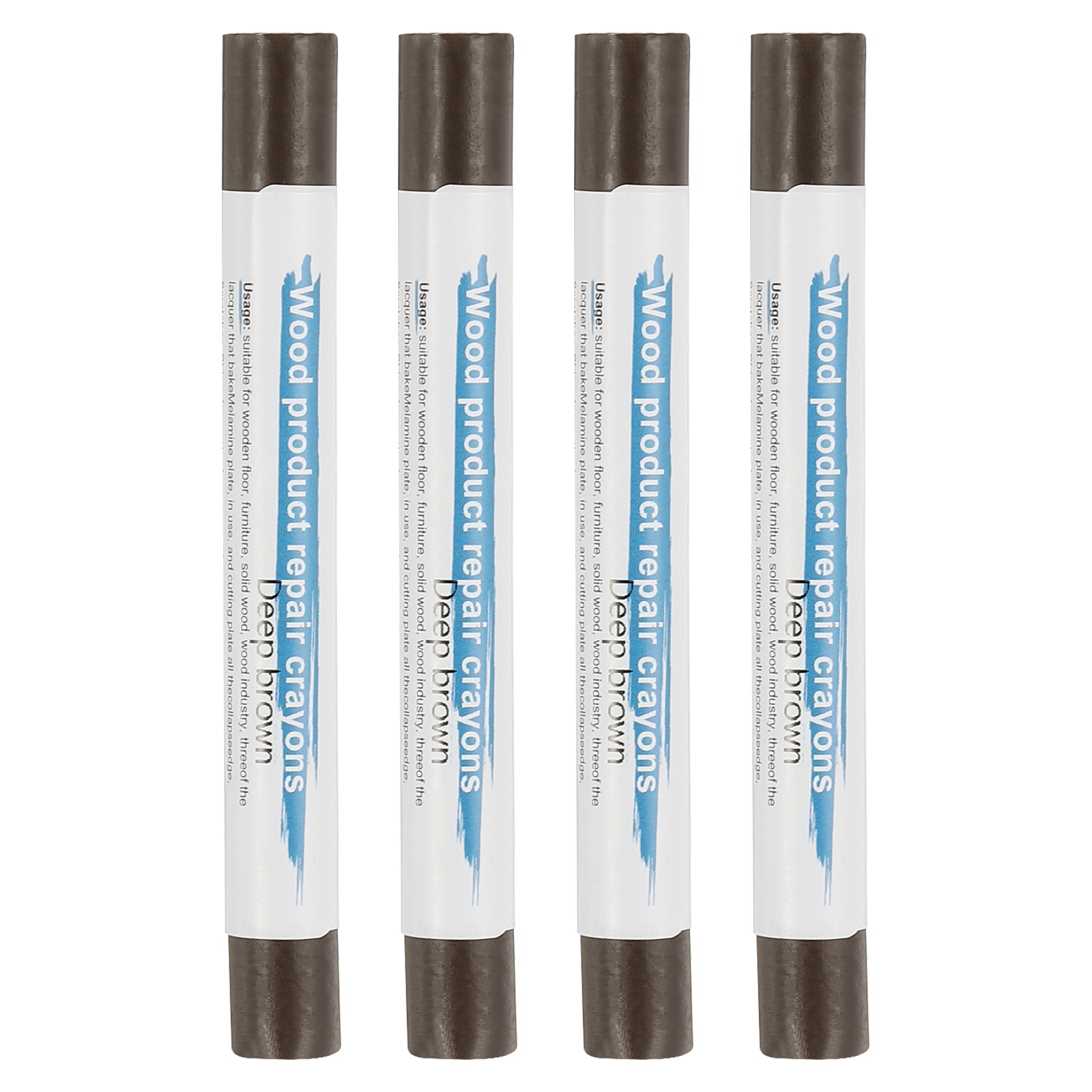 Furniture Repair Crayons, 4 Pcs Wax Wood Filler Sticks, Dark Brown
