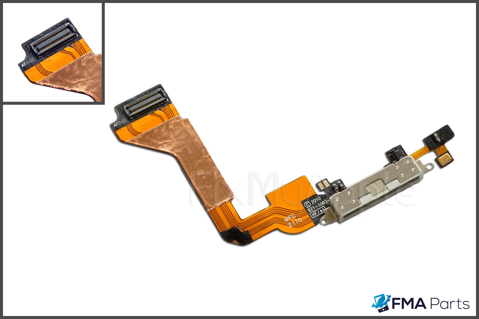 iPhone 4 OEM Dock Connector Microphone White Flex Cable Replacement Tools Kit