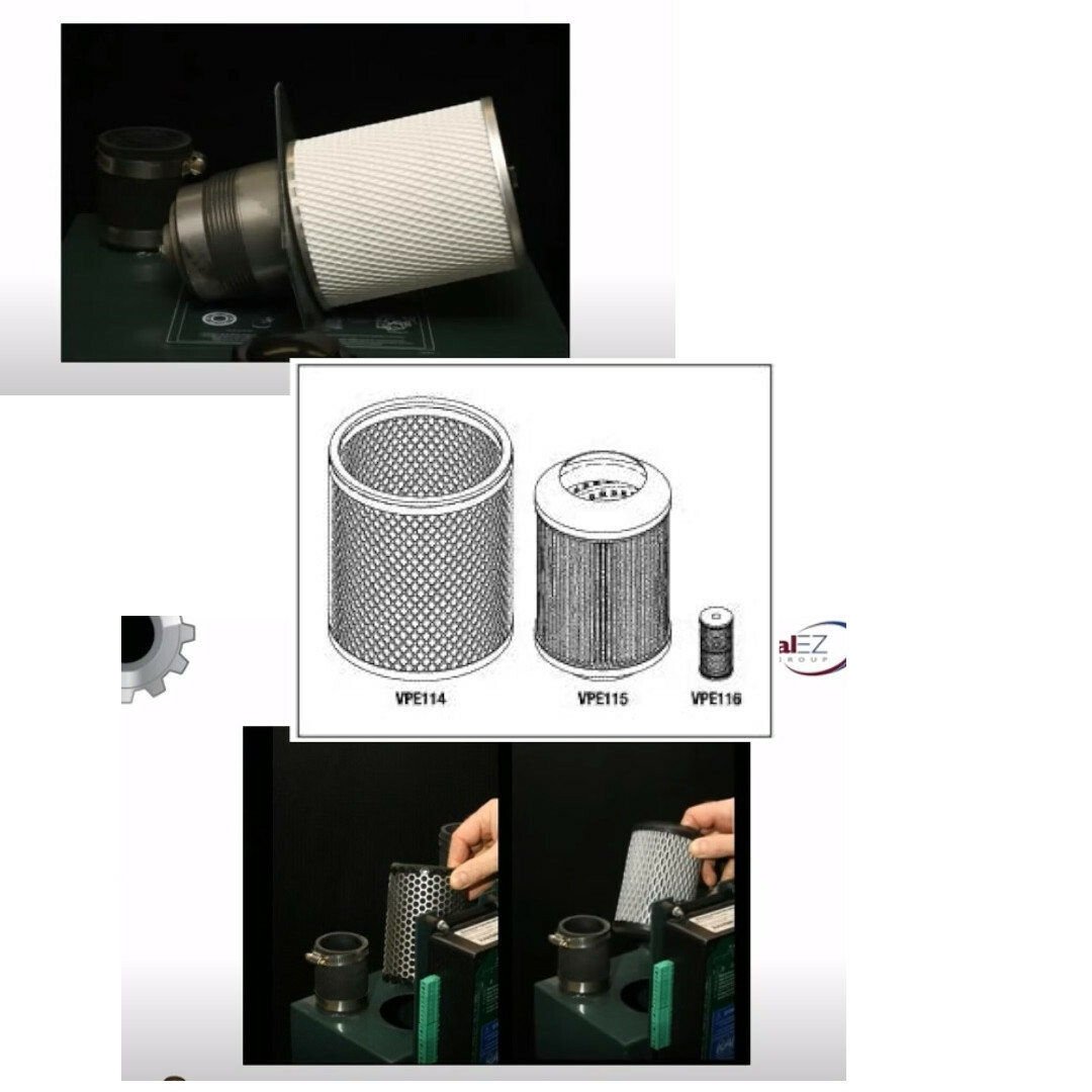 Dental-Ez RAMVAC Bulldog Filter Kit Vacuum Unit Air Filters QT1 VPK113