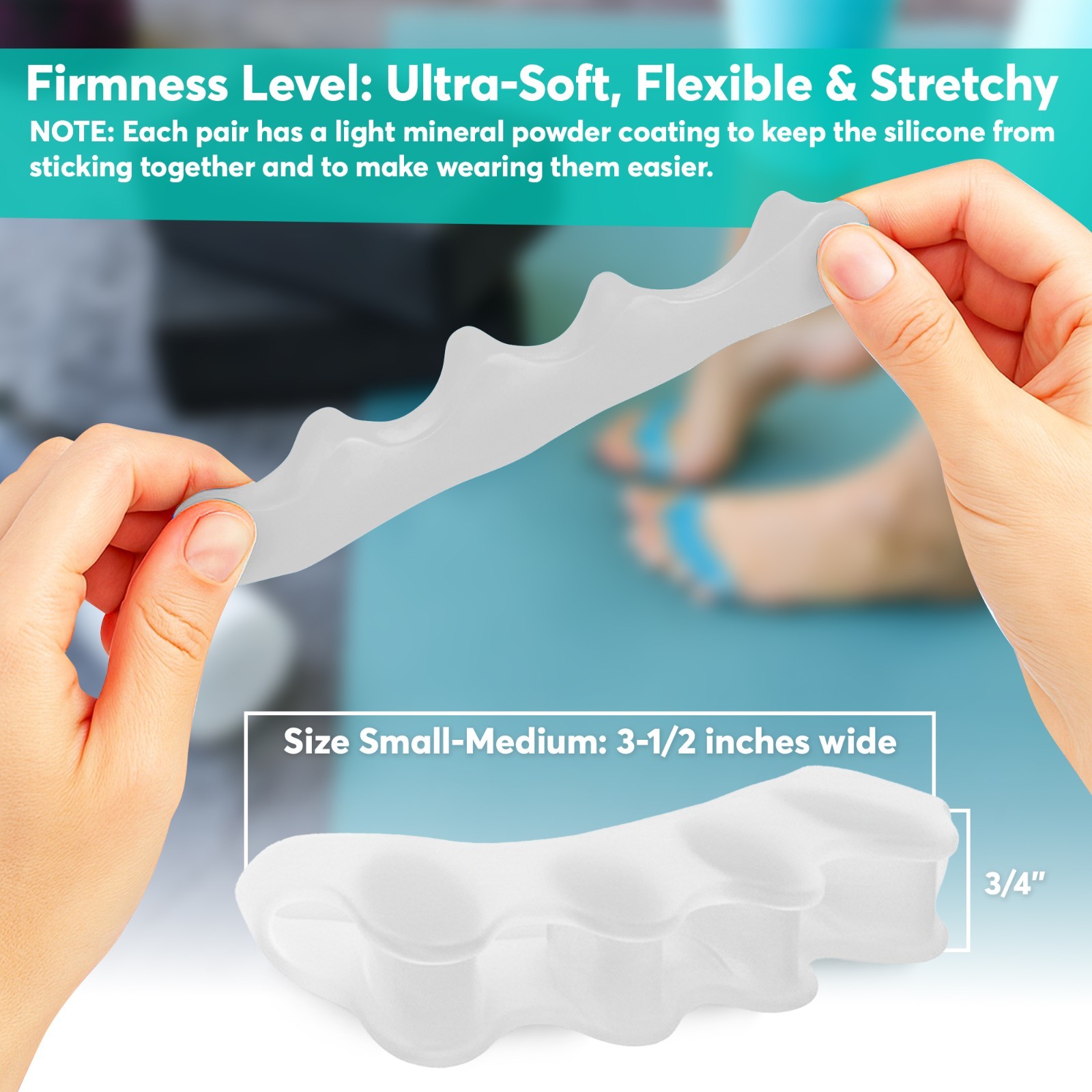 Comfwalk® ToeAlignTM – Toe Separators & Bunion Corrector for Men & Women –