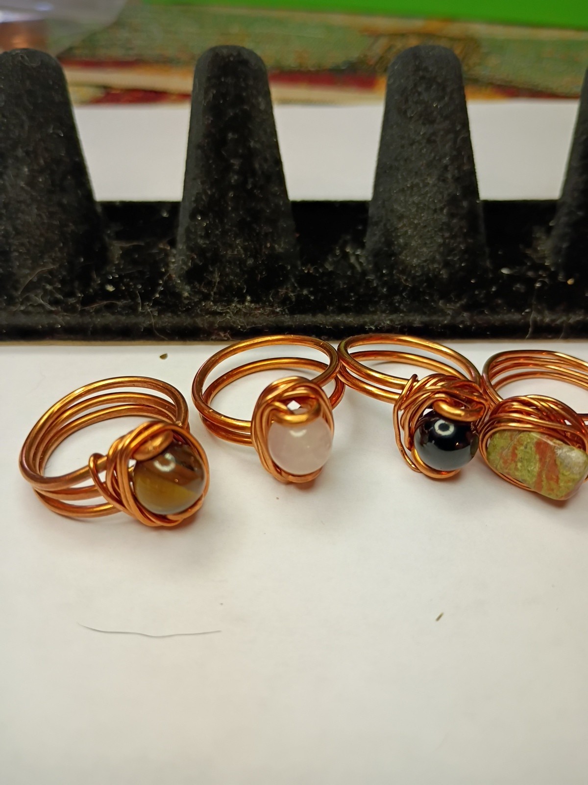 Artisan Copper Handmade Rings Lot Bundle All Size 7 To 7.5 Lot #772