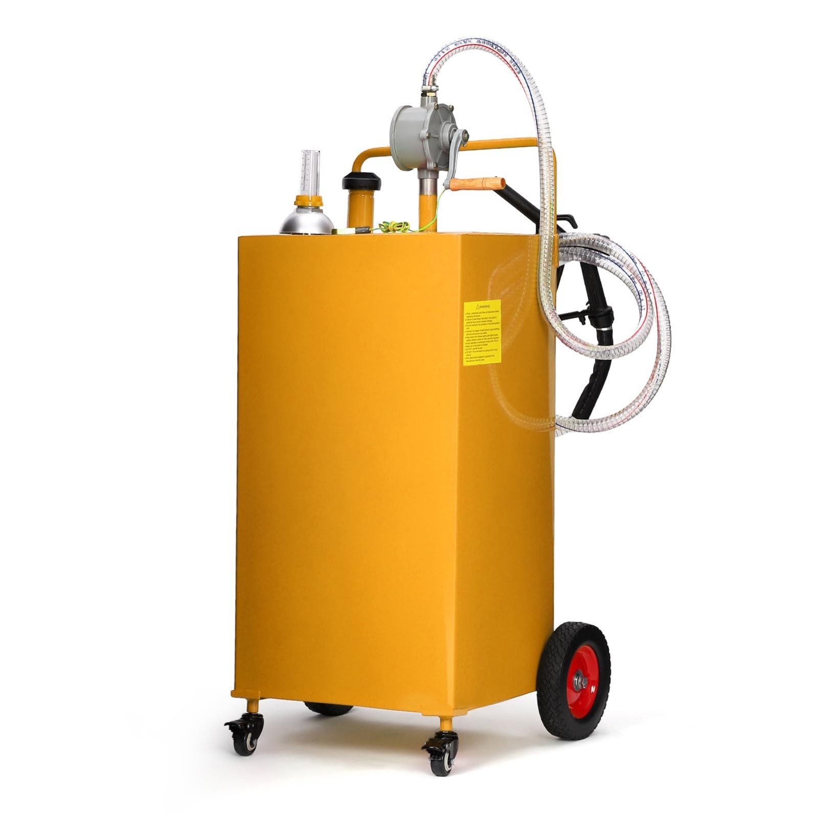 30/35/50 Gal Fuel Caddy Fuel Storage Tank 4 Wheels with Manuel Pump Spill-Proof