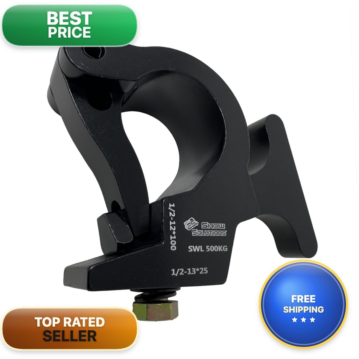 Odyssey Pro Claw Fits 1.7-2" Tube 1102 lb Load Capacity Anodized Black