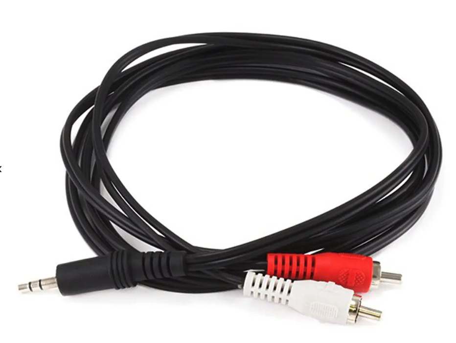 3.5mm Stereo Plug/2 RCA Plug Cable, 3ft Black for Bose Lifestyle System