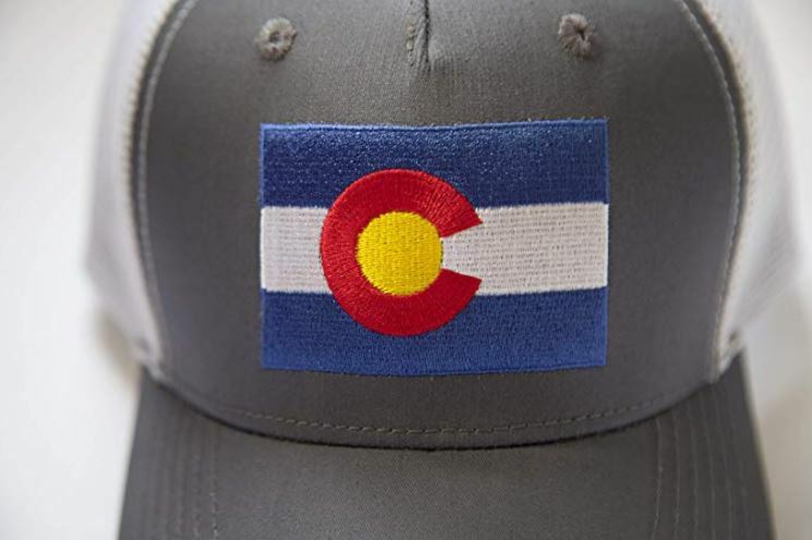 Baseball Cap Trucker Hat Snapback Colorado State Flag Embroidered Patch One Size