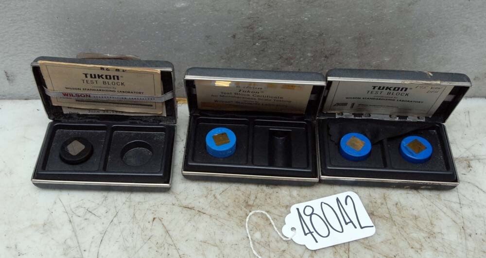 1 lot of Wilson Rockwell test calibration blocks (inv 48042)