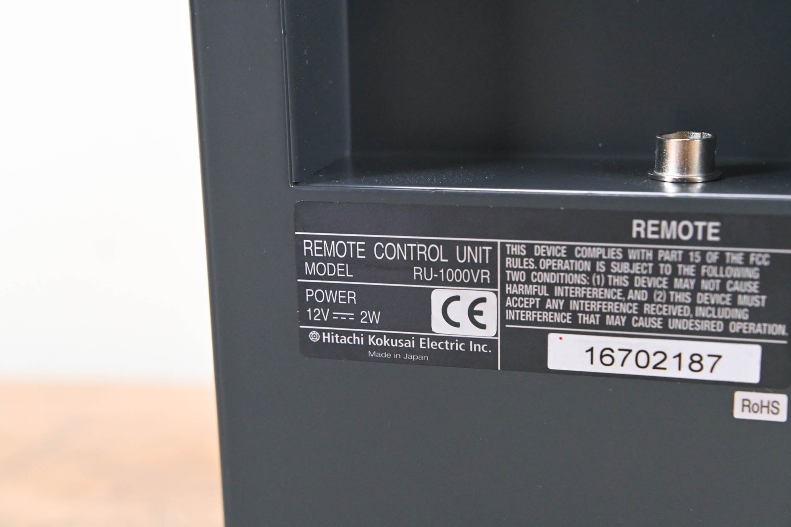 Hitachi RU-1000VR Remote Control Panel CG009CD