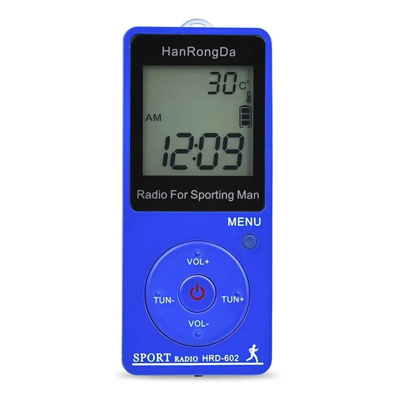 Mini Pocket Radio with Headphone AM/FM Handheld MP3 Alarm Clock Radio Large Digi