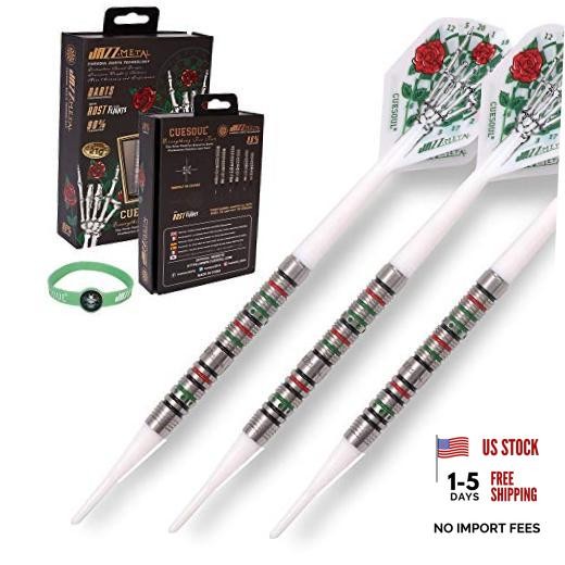Soft Tip Darts Set Plastic Tip with Dart Case 19g-Tungsten-Pencil Shape