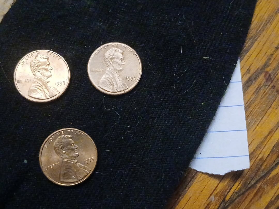 1992 Lincoln Penny Close A-M  Error Coin,(2)1993 Close Am