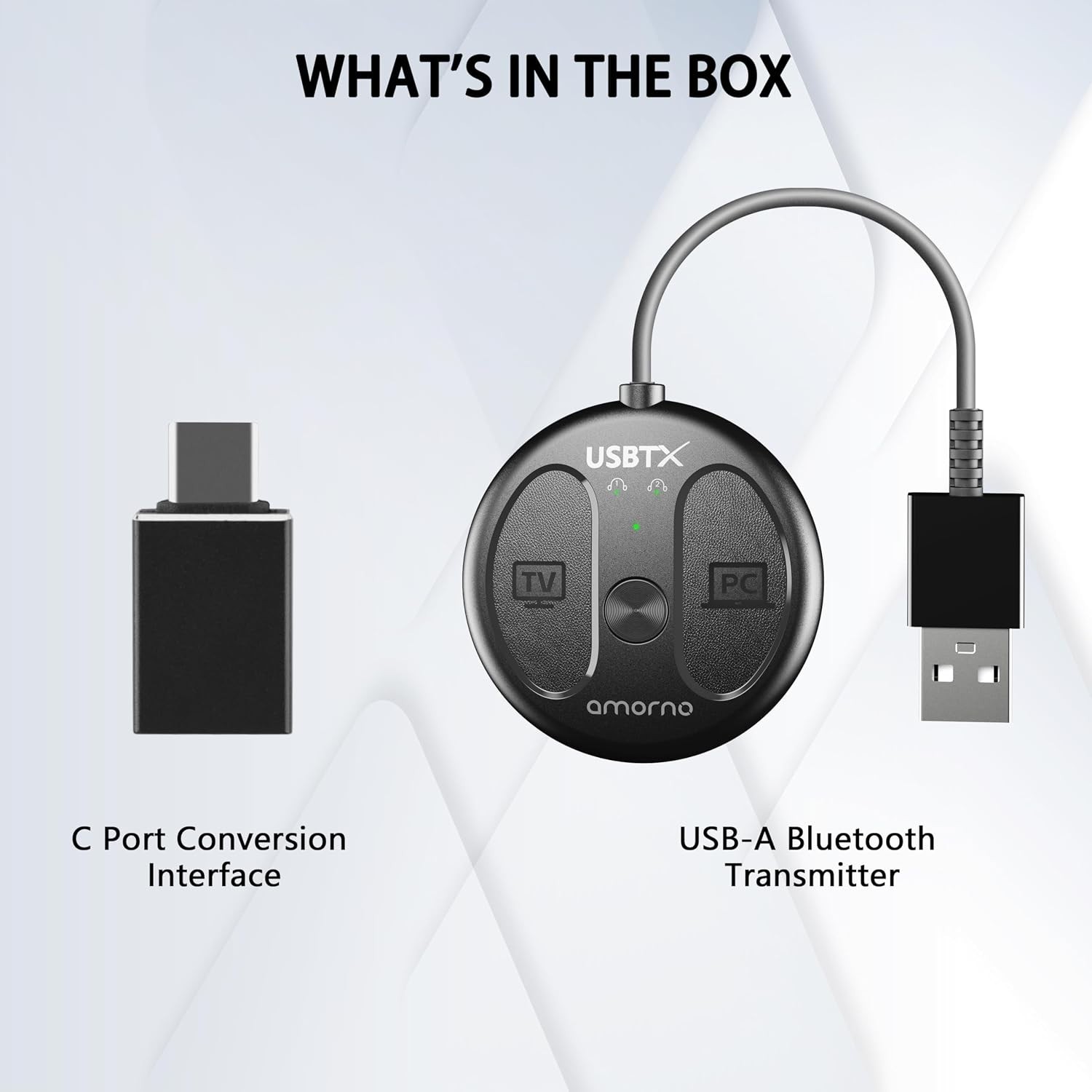 USB-C Bluetooth Adapter for PS5, Bluetooth 5.4 Audio Adapter for PC, Plug and...