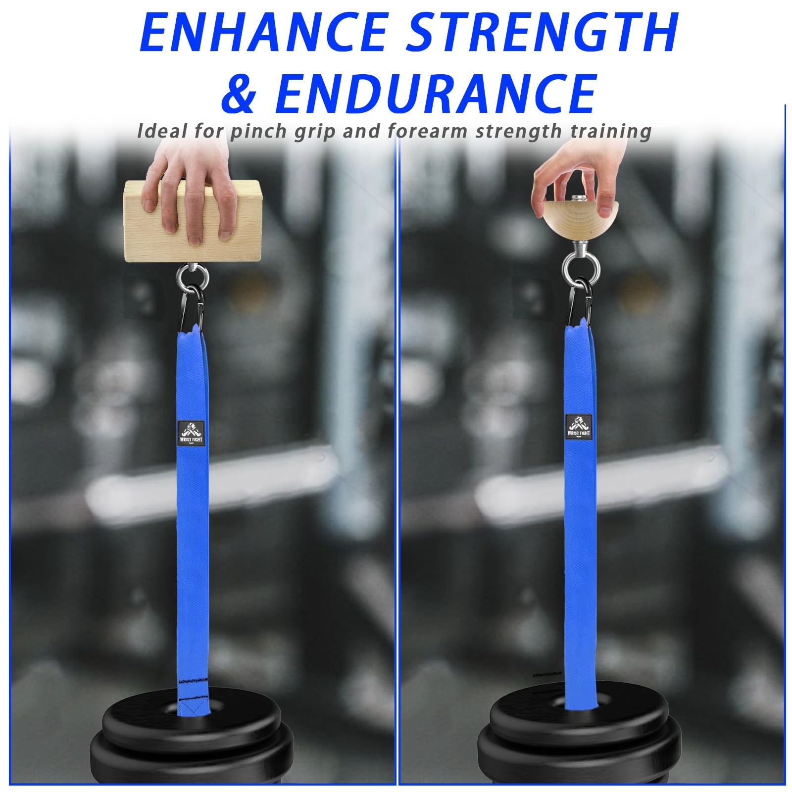 Pinch Grip Strength Trainer Set – Beech Wood Rectangle Block & Dual-Use Half ...