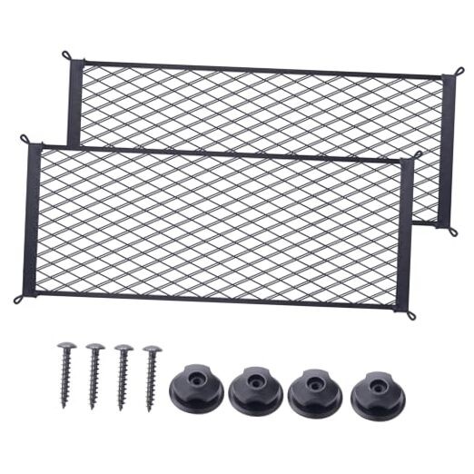 2 Pcs Universal Stretch Mesh Car Mesh Bag with Screws and Hooks for Trunk RV