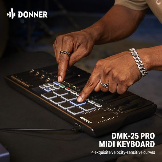 🎹 Donner DMK-25 Pro USB MIDI Keyboard Controller With Software & Online Course