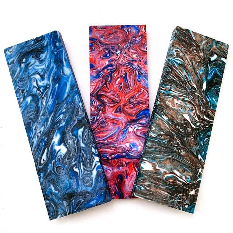 NEW DIY Knife Handle Scales Blank Plate Colorful Resin Knives Making Material #s
