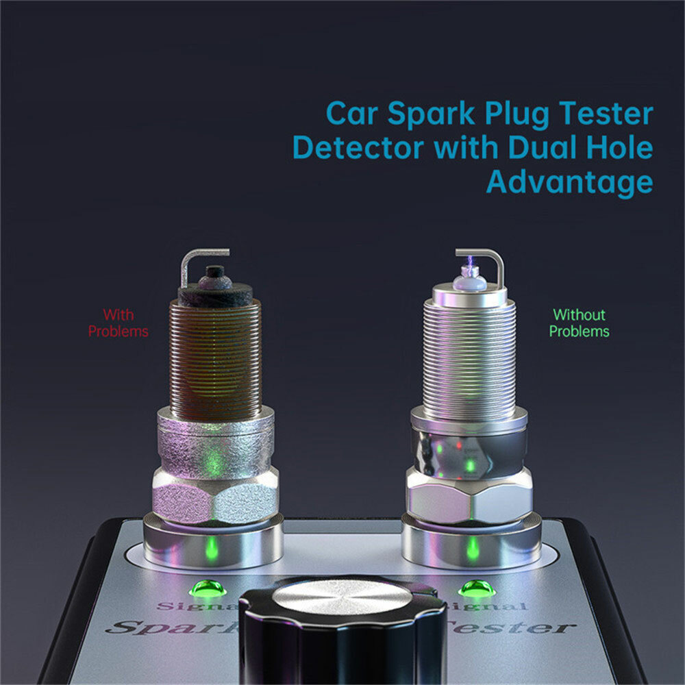 Car Spark Plug Tester Ignition Plug Analyzer Diagnostic Tool Dual Hole AH9