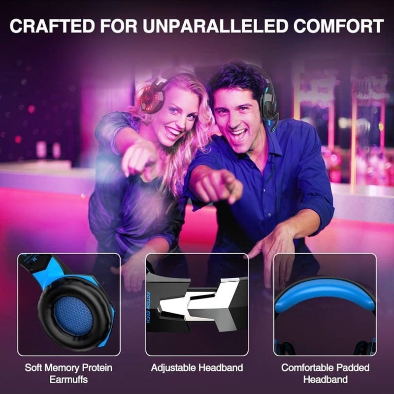G2000 Gaming Headsets, Noise Cancelling Over-Ear Headset with Mic