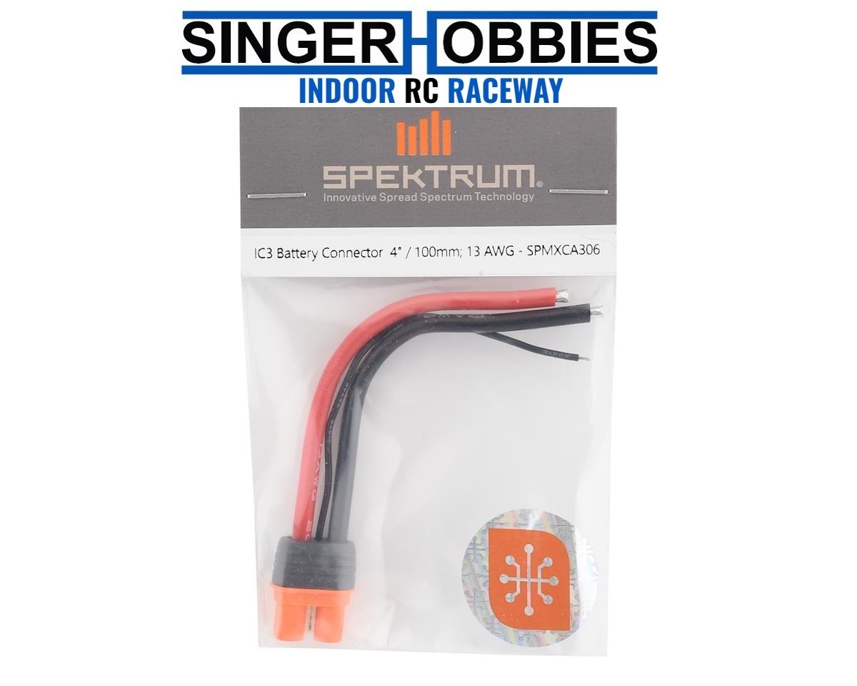 Spektrum SPMXCA306 IC3 4" Battery Connector (FEMALE)