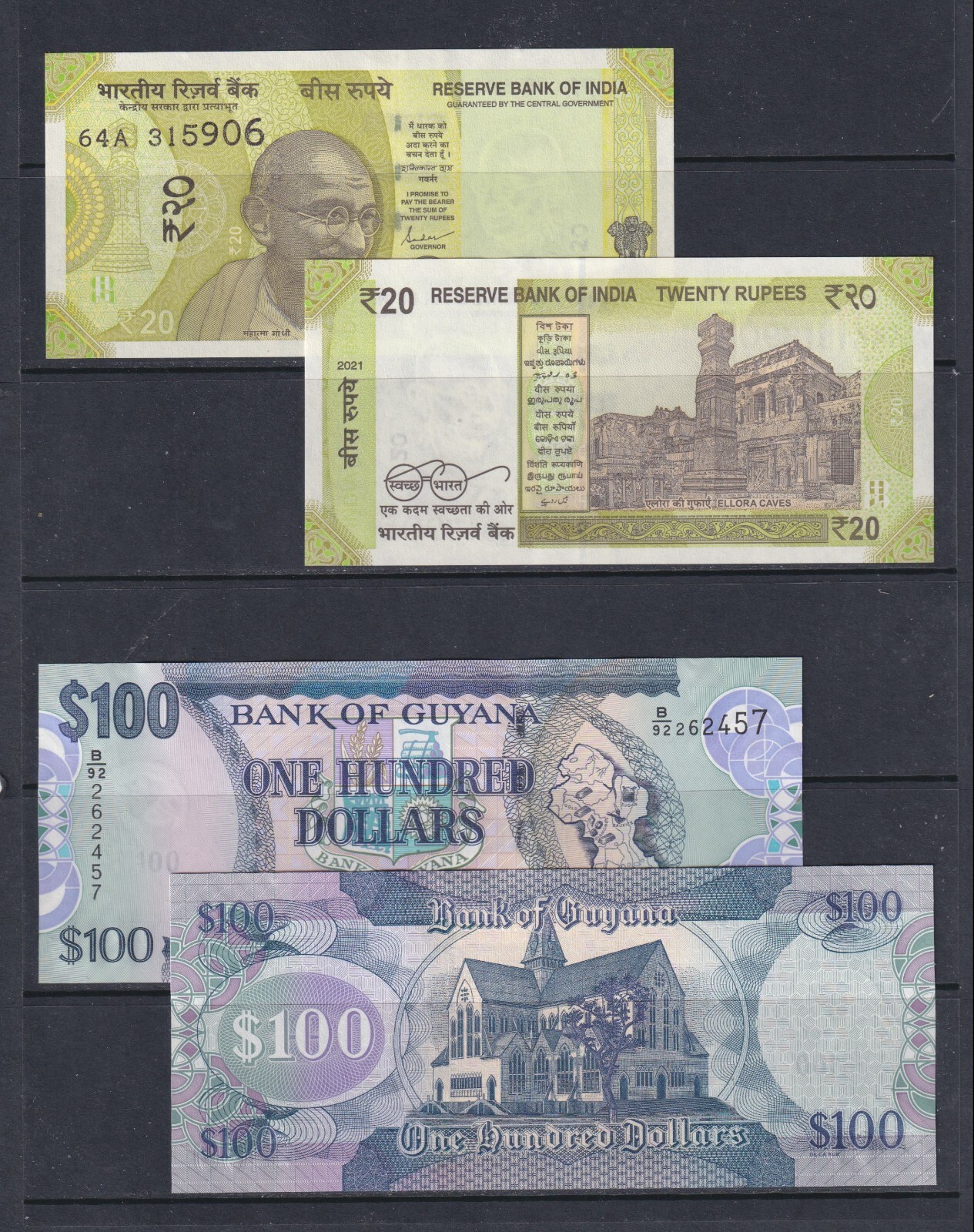 5 Worldwide aUNC/UNC Banknotes - Countries as Shown (42)