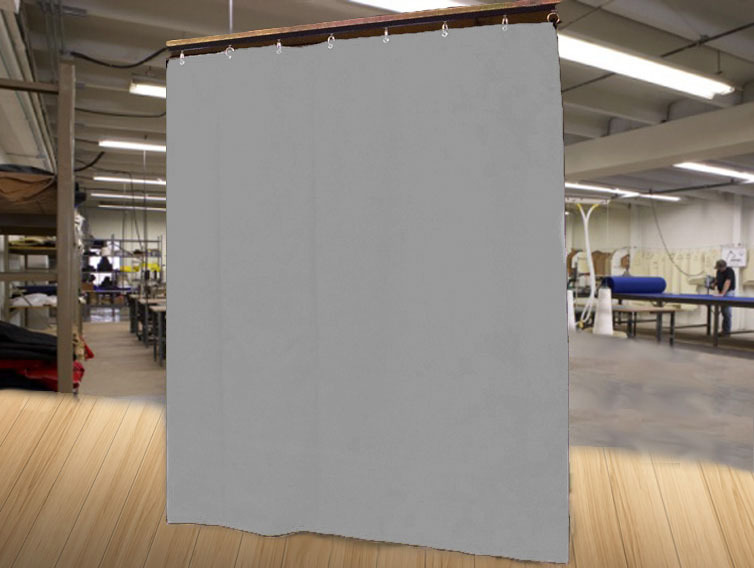 Economy Silver Curtain Panel/Partition, 8 H x 4½ W, Non-FR