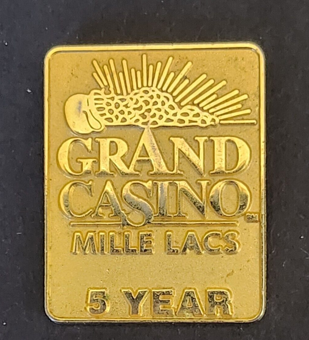 Grand Casino Mille Lacs Minnesota 5 Year Anniversary Employee Lanyard Vest Pin
