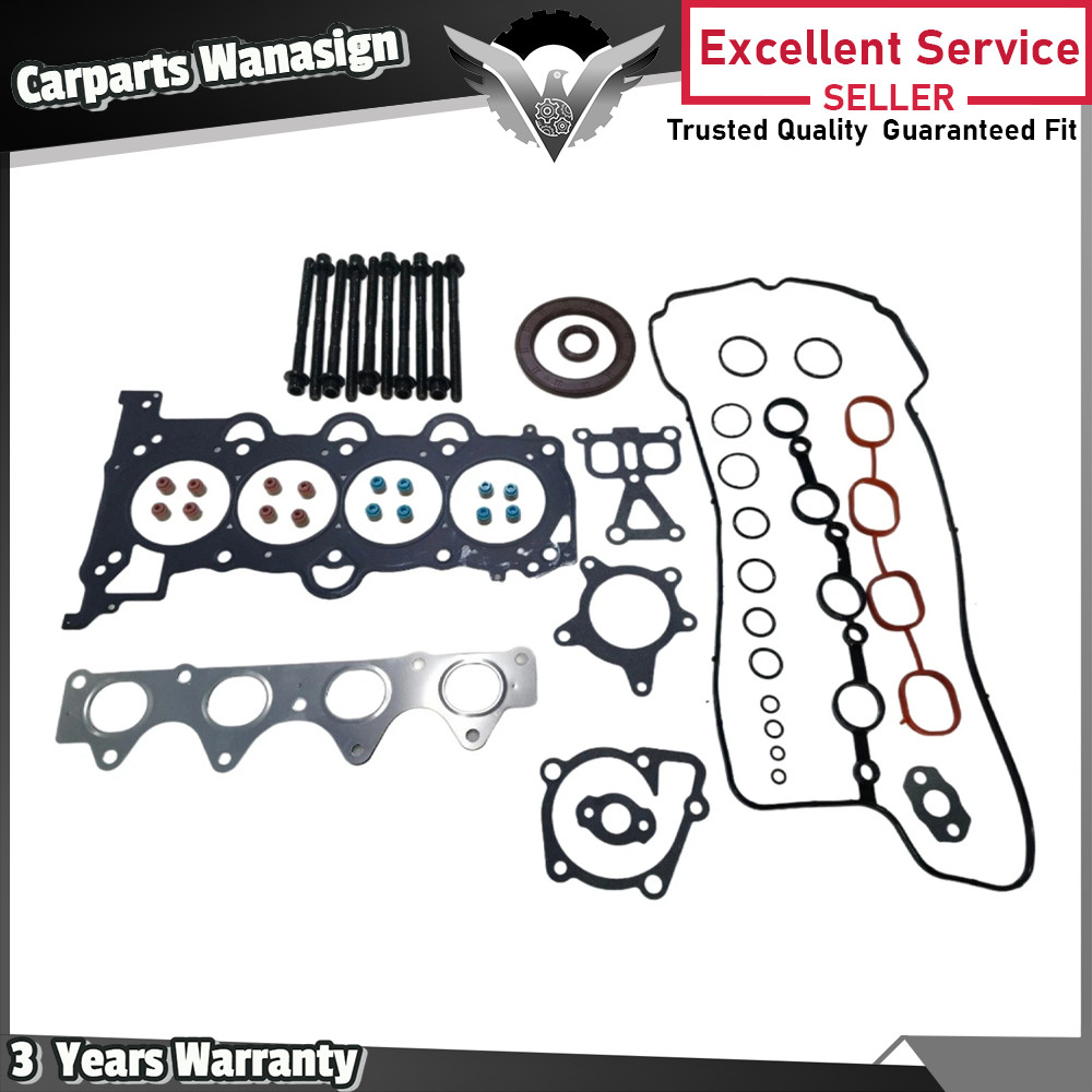 Head Gasket With Bolts Set for 2012-16 Hyundai Kia Accent Rio 1.6L L4 DOHC 16v