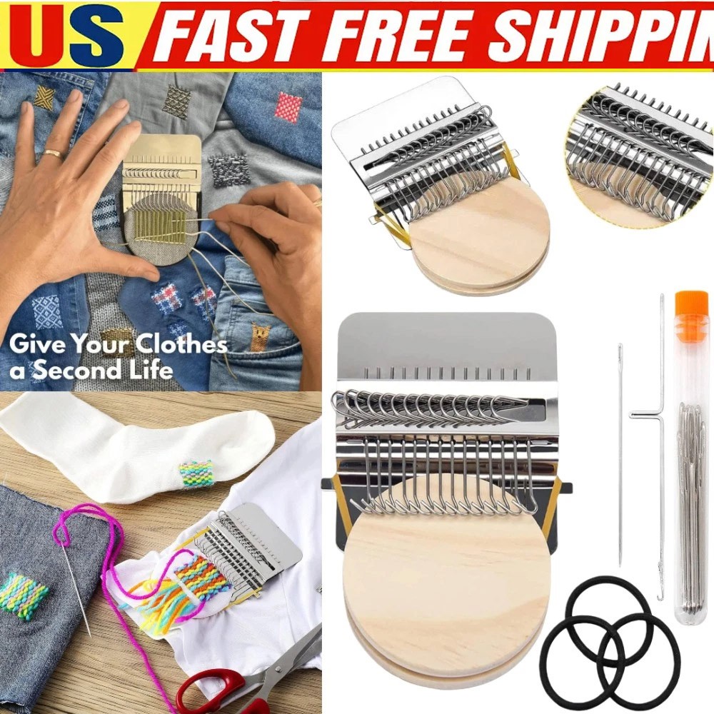 Knit Patch Darning Loom, Knitpatch Patchmaker 2.0 Kit, Loom Knitting Machine AE