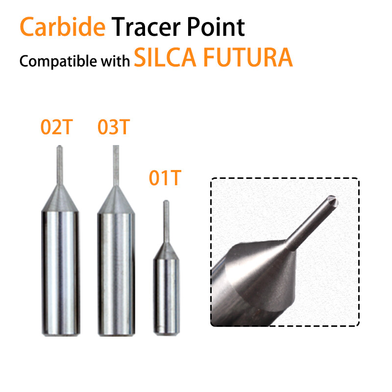 Carbide Tracer Point 01T 02T 03T Compatible with Silca Futura Machine Key Cutter