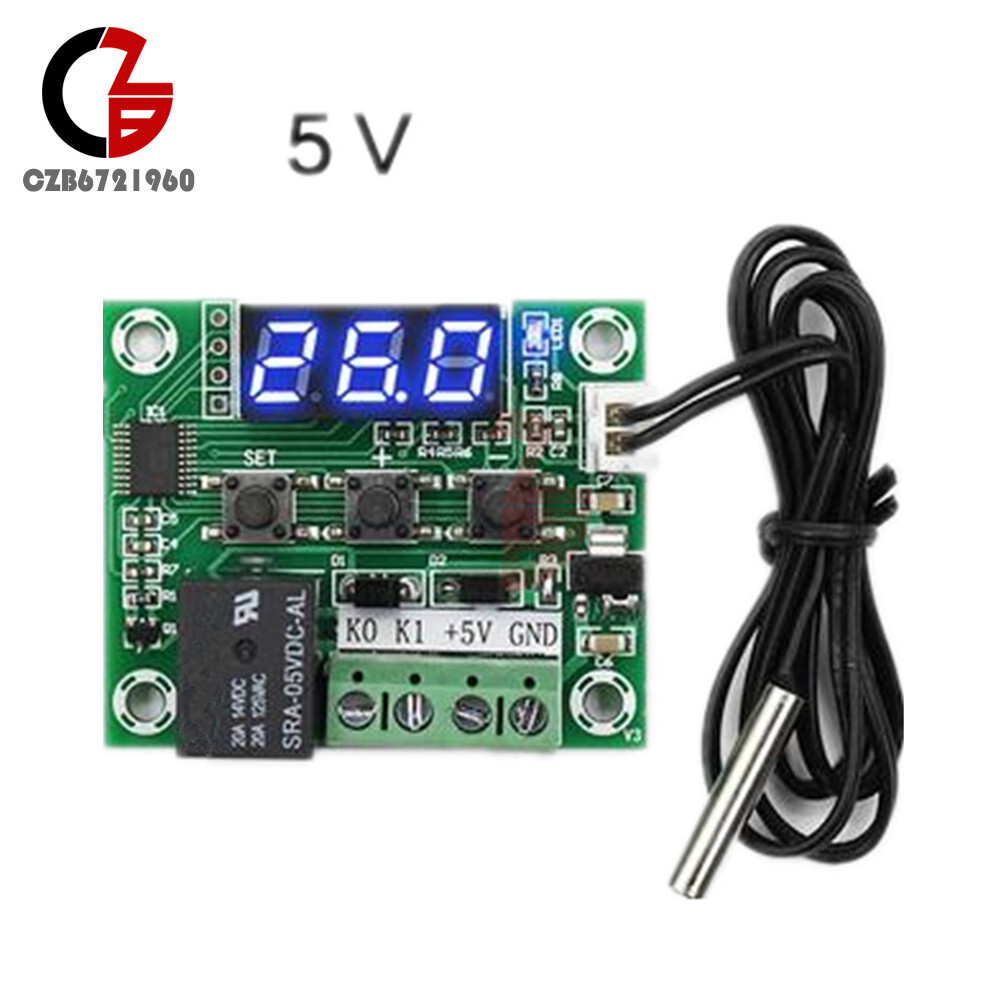 DC 5V W1209 Blue LED Temperature Switch Thermometer Controller Thermostat Sensor