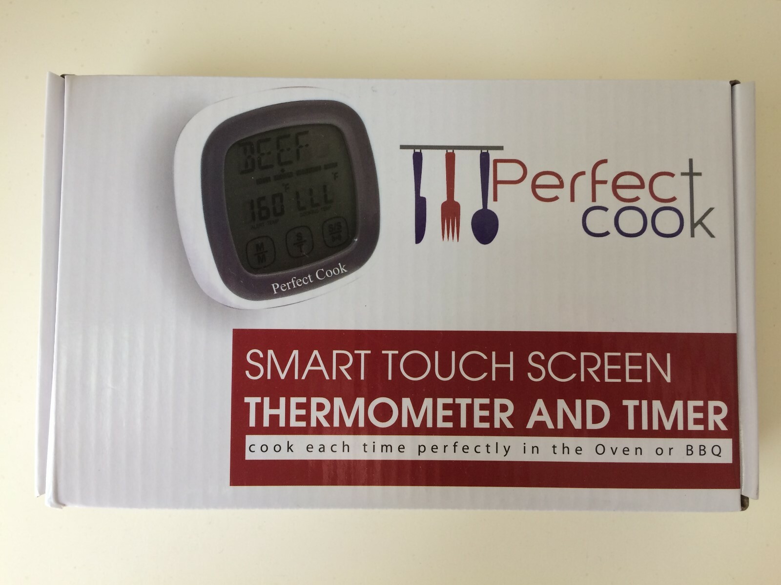 Smart Touch Screen Thermometer and Timer Perfect Cook Set Kitchen Grill BBQ