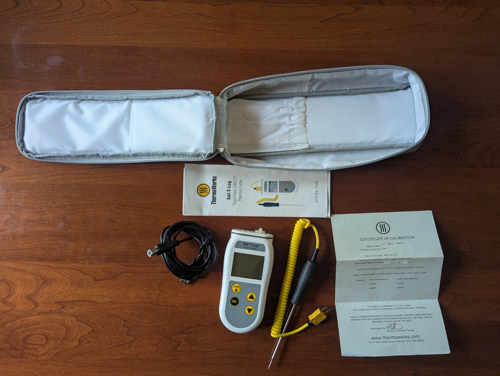 Thermoworks Safe-T-Log HACCP Temperature Logger w/ K-Probe Excellent Condition