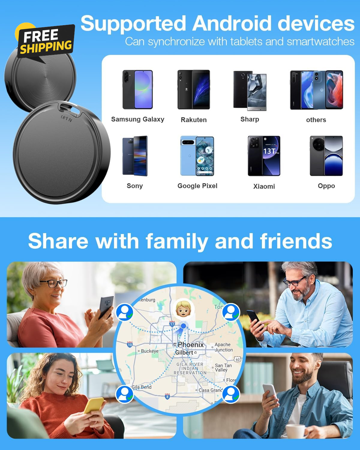 Air Tags for Android,Air Tags-4 Pack Android,Android Tracker Tags