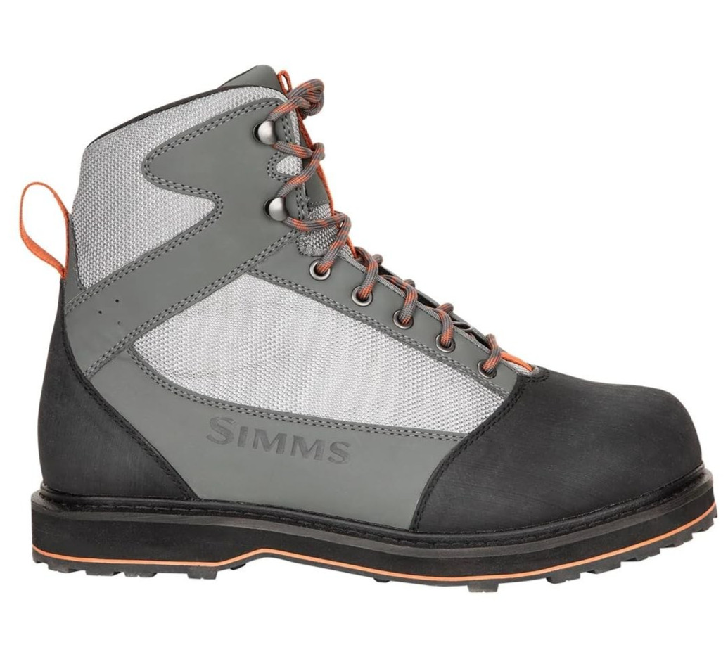 Simms Tributary Mens Wading Boots Rubber Sole Striker Grey Size 9 NEW