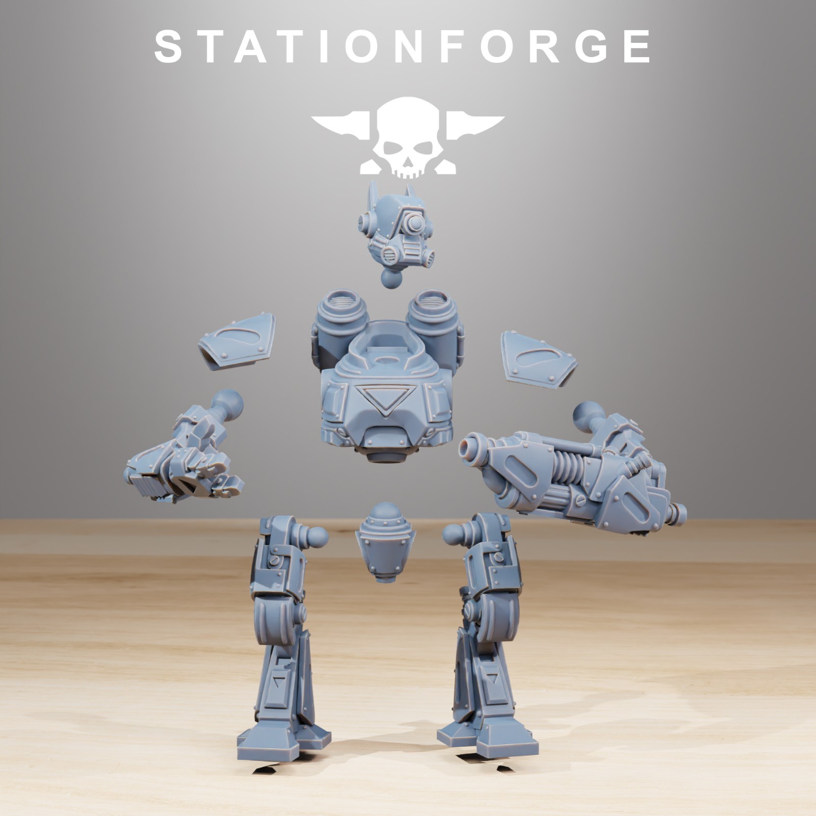 Station Forge Miniatures Scavenger Mechanods Sci Fi Grim Dark Proxy Minis 3D