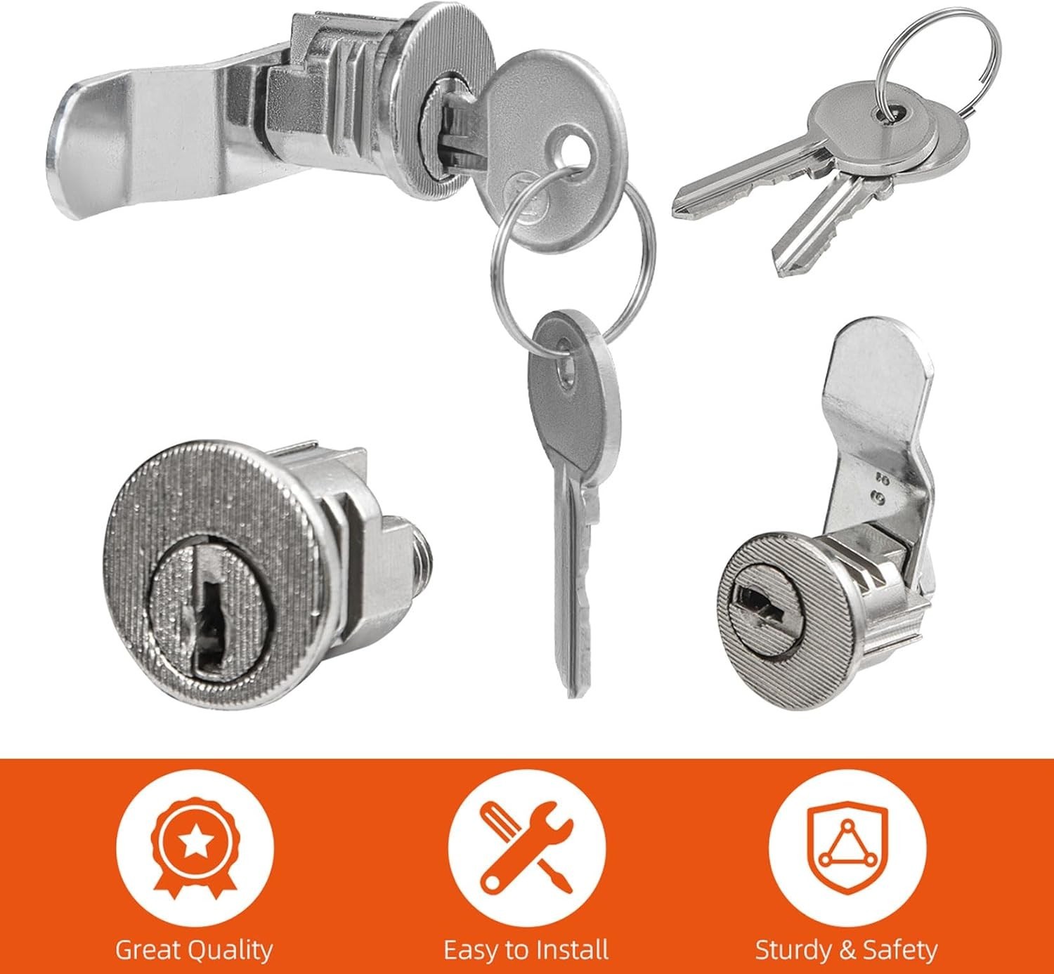 Mailbox Lock with 4 Keys - Multipurpose Box Locks Compatible with Almost All ...