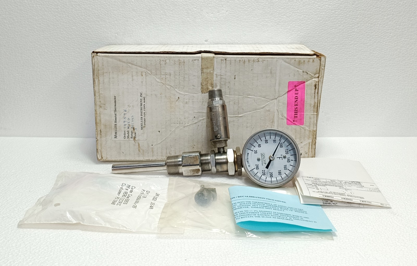 MOELLER 4750 D3L31P THERMOMETER MS3456W10SL-3S 20/240 F NEW SURPLUS