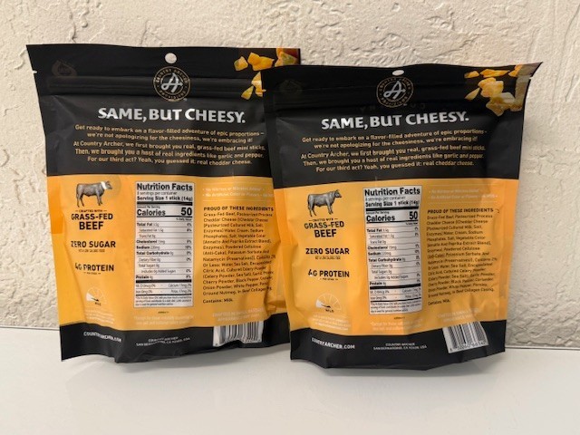 Country Archer Beef & Cheese Mini Sticks | 8 Sticks Each (16 Stick Total) 2 Pack