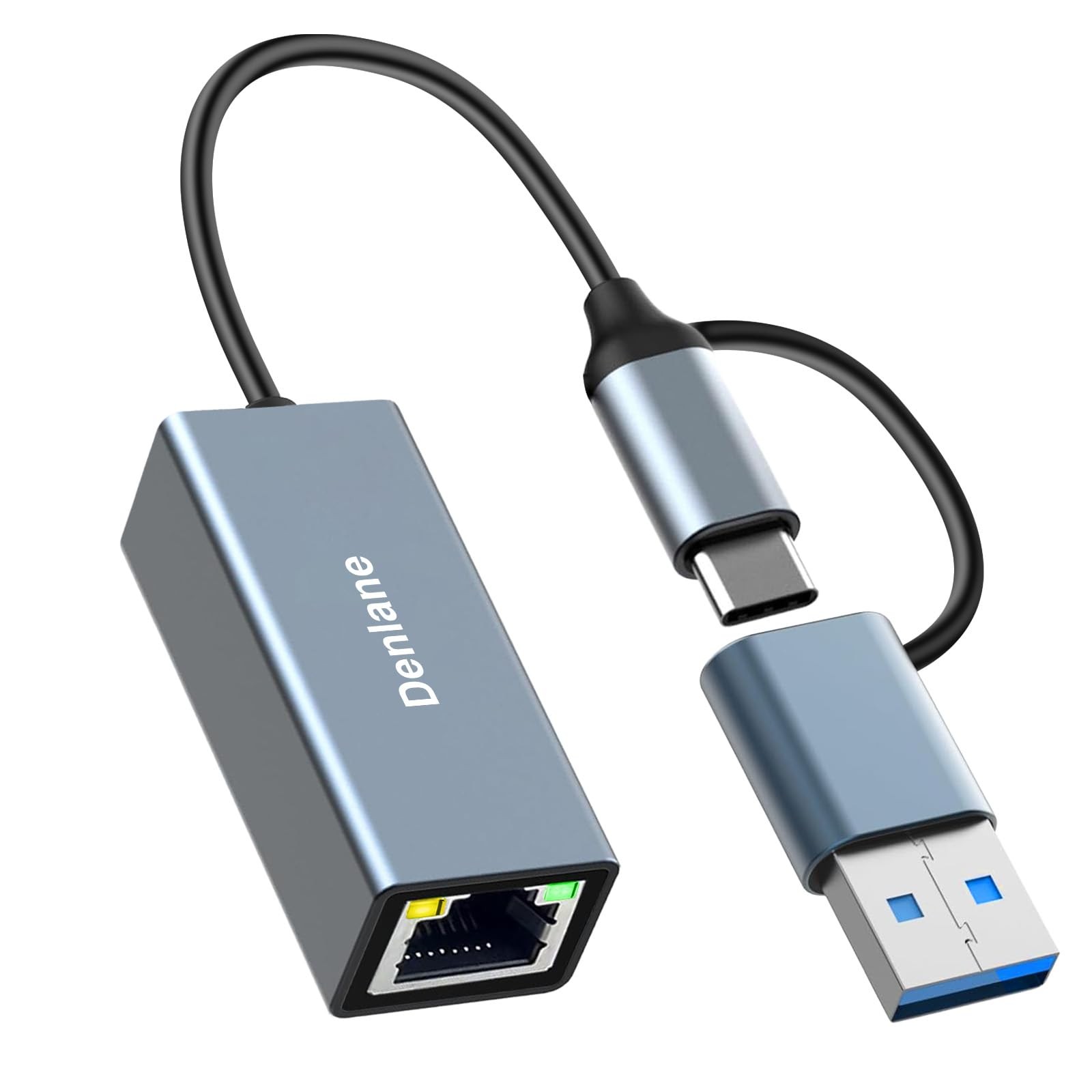 Denlane USB 3.0 to Ethernet Adapter, C Adapter 1000Mbps