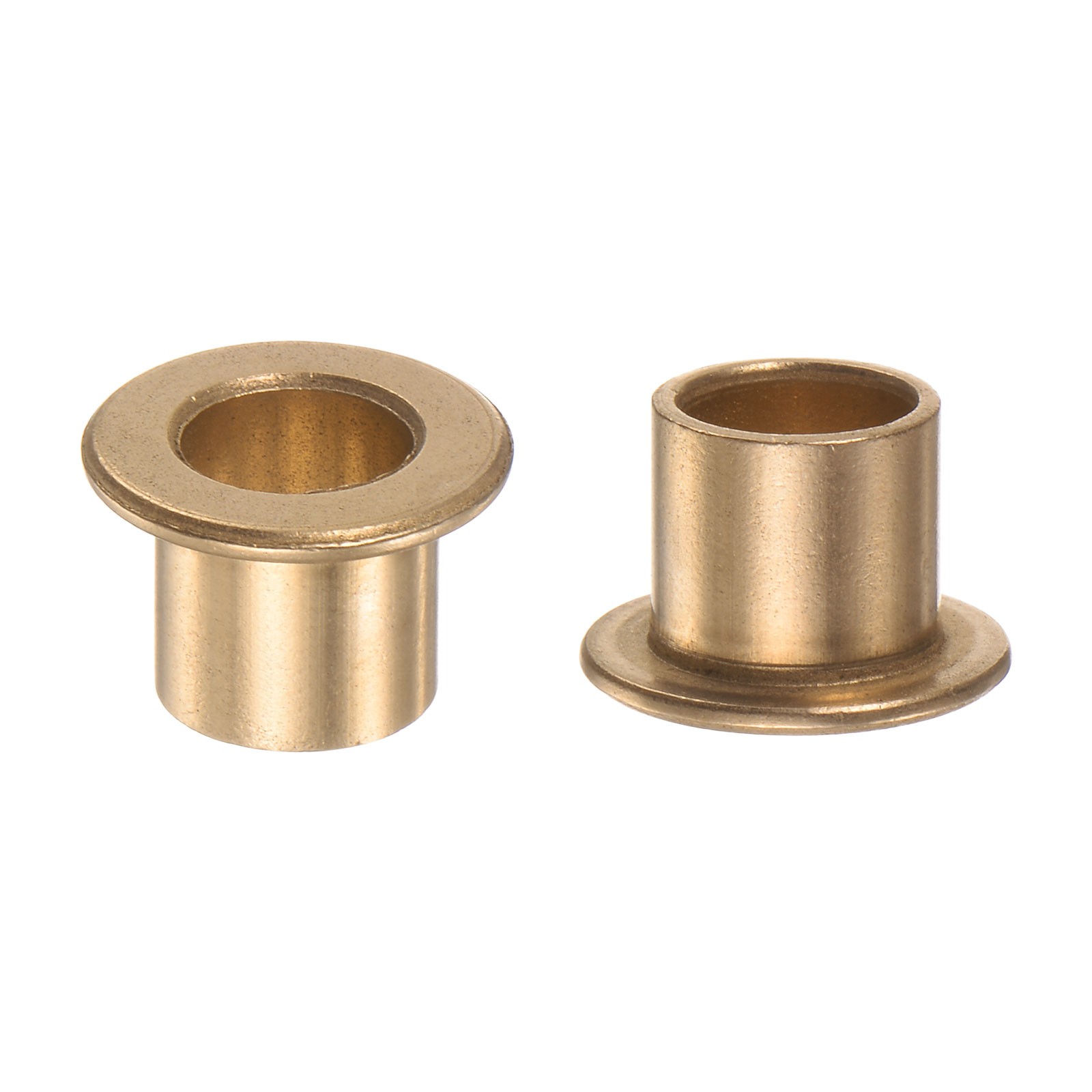 2pcs Flange Bearing Sleeve 8mm x 10mm x 10mm Bronze Self Lubricating Bushings