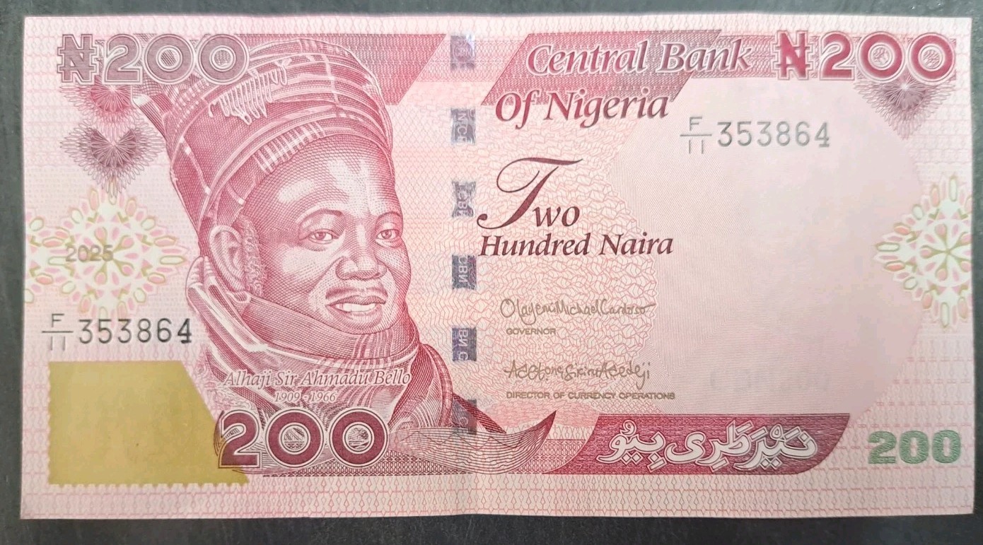 2025 Nigeria 200 Naira PW47 2025(2), F11-353864.