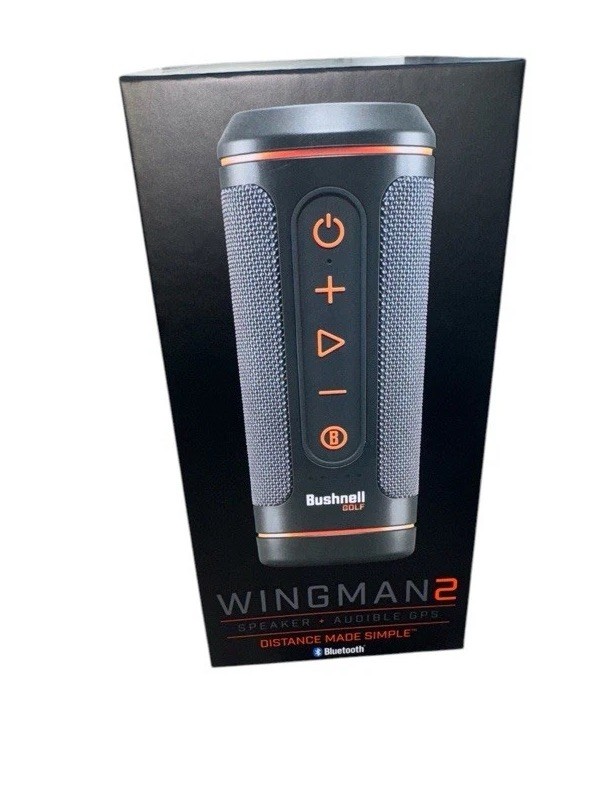 NEW  Bushnell Wingman 2 GPS Bluetooth Speaker Preloaded Audio Distance Golf Car