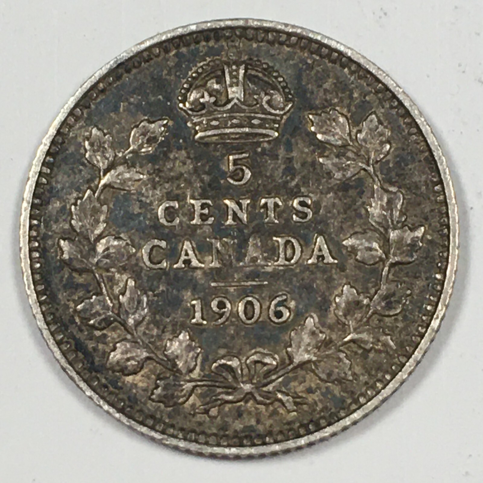 1906 Canada 5 Cents - Edward VII - Extremely Fine (XF) KM#13 - 6909-PC