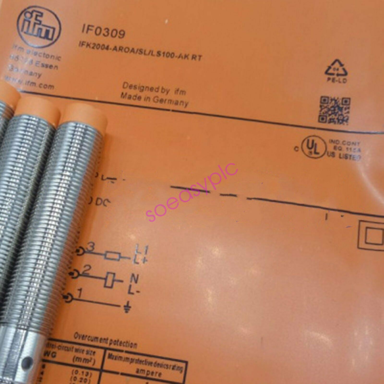 IFM IF0309 Proximity Switch 20...140 AC / 10...140 DC New #