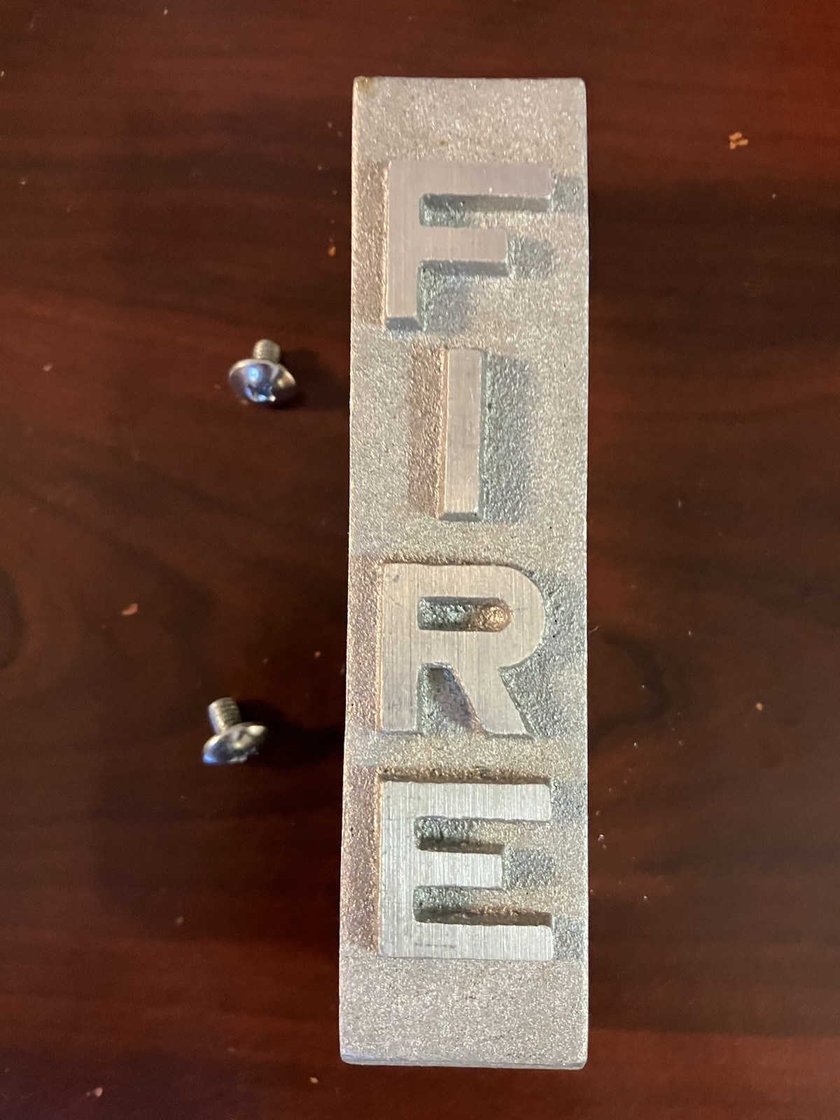 JL Futra Surface Mount Cast Aluminum FIRE Box Handle - 4" Center Screw Holes