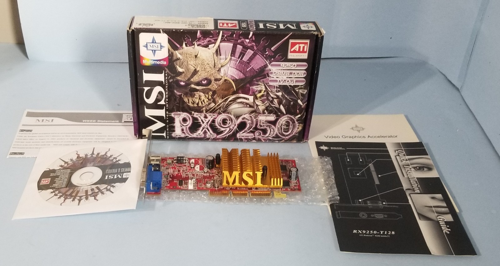 MSI ATI Radeon 9250 (RX9250T128) 128MB DDR AGP 4x/8x Graphics adapter