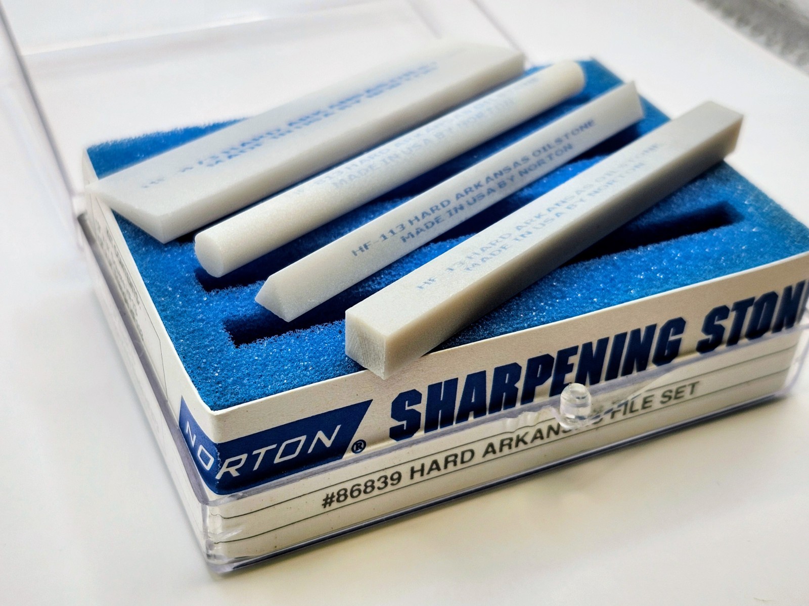 Norton Sharpening Stones Hard Arkansas File Set of 4 @ 3"