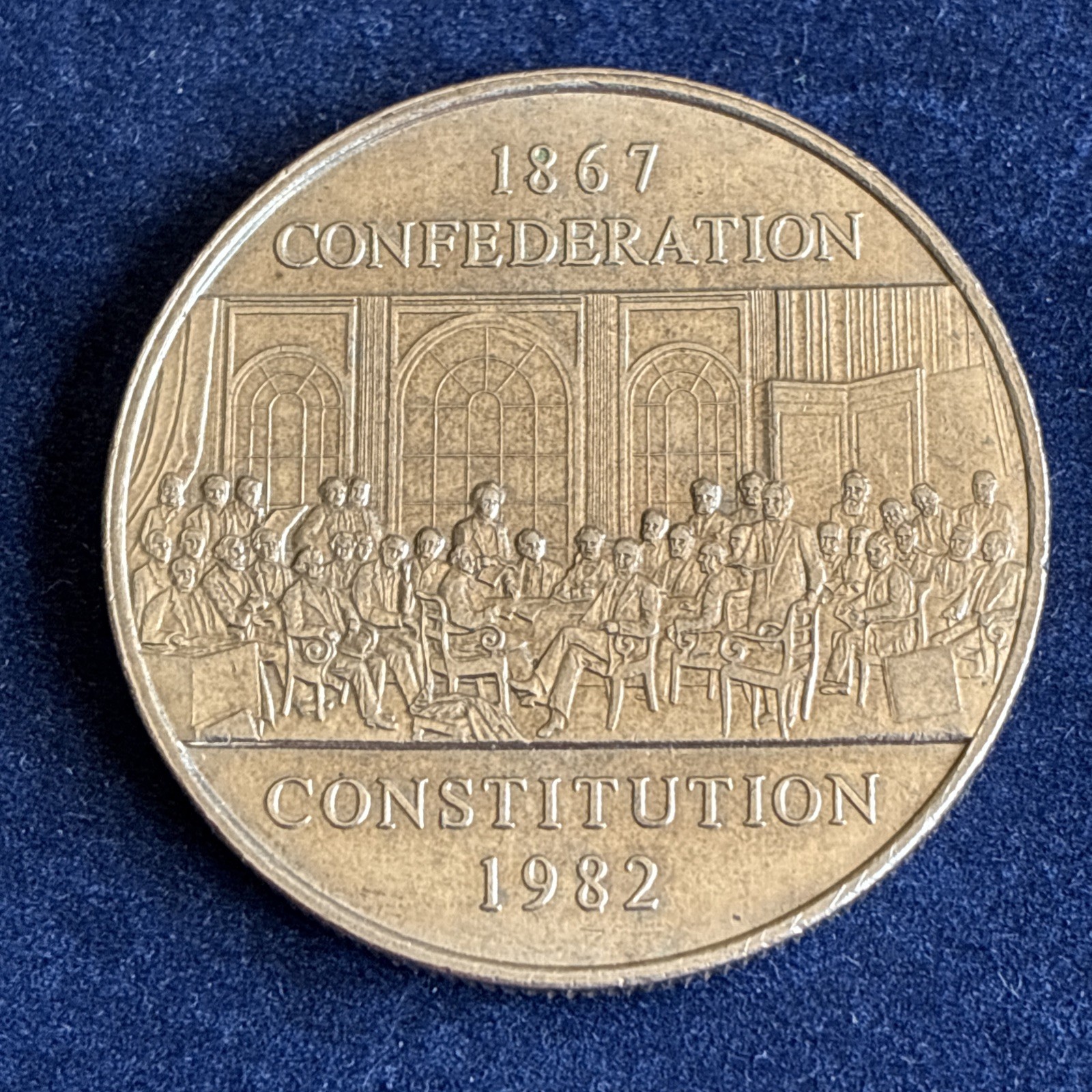 1982 Canada $1 1967 To 1882 Confederation Constitution Coin One Dollar