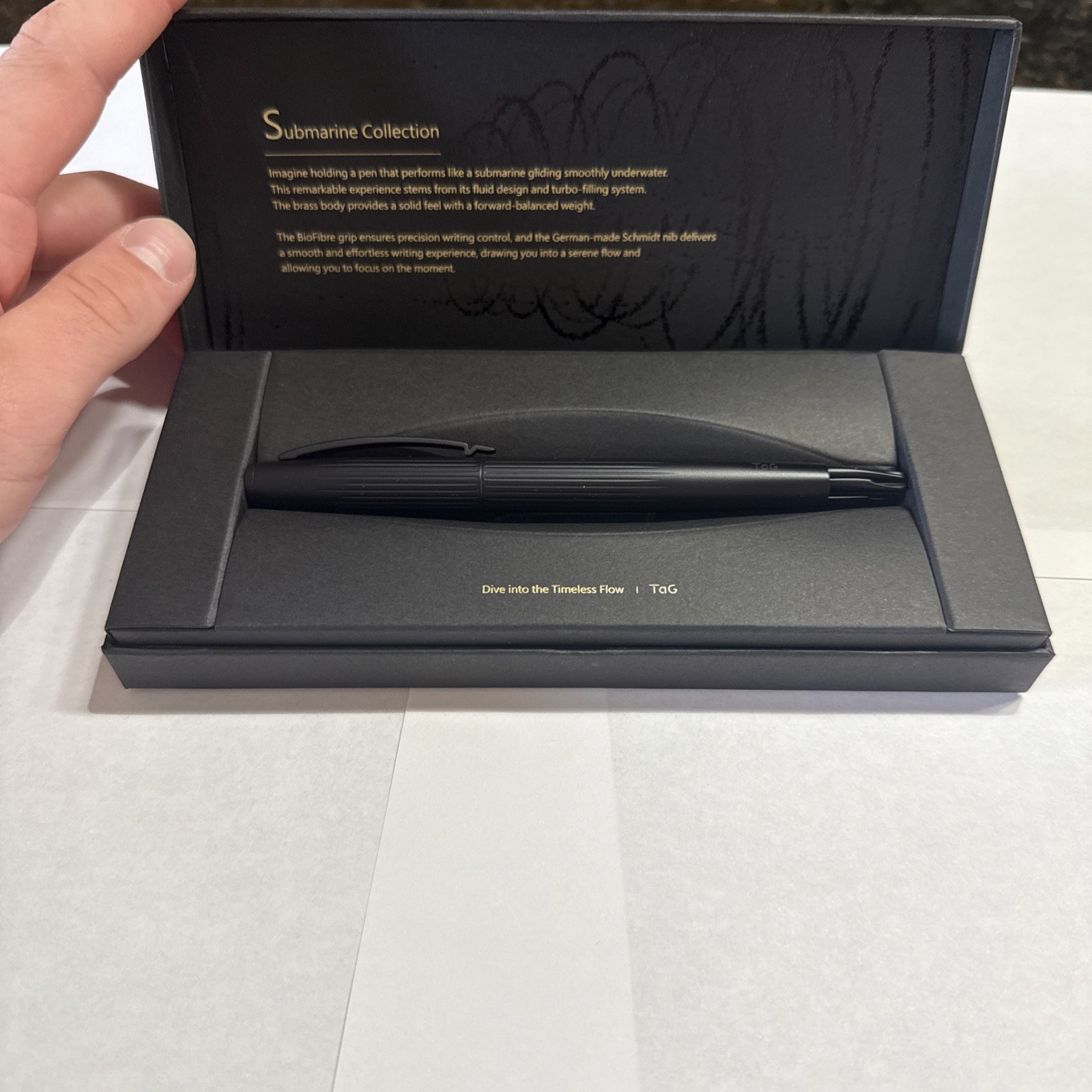 TAG Submarine Luxury Rollerball Pen – TurbineDriven Refill, Steel Black